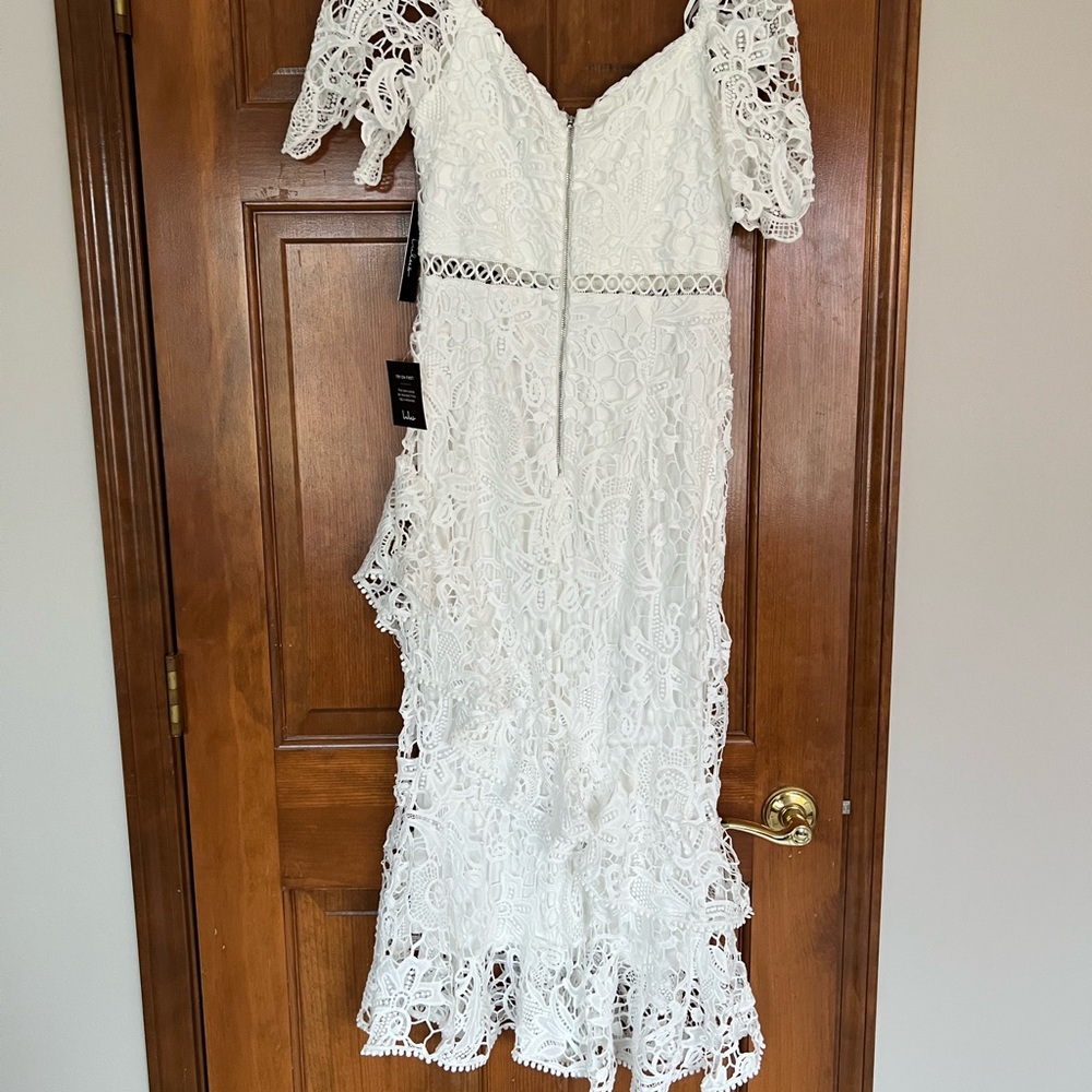 Lulus Briarwood White Lace Midi Dress - Picture 2 of 4